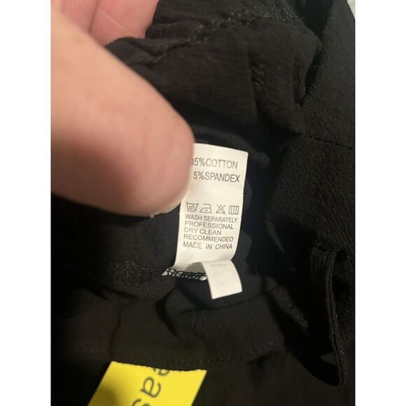 Yoeasy Pants Womens Medium Crepe Linen Drawstring Wide Leg High Waisted NEW - Picture 8 of 11